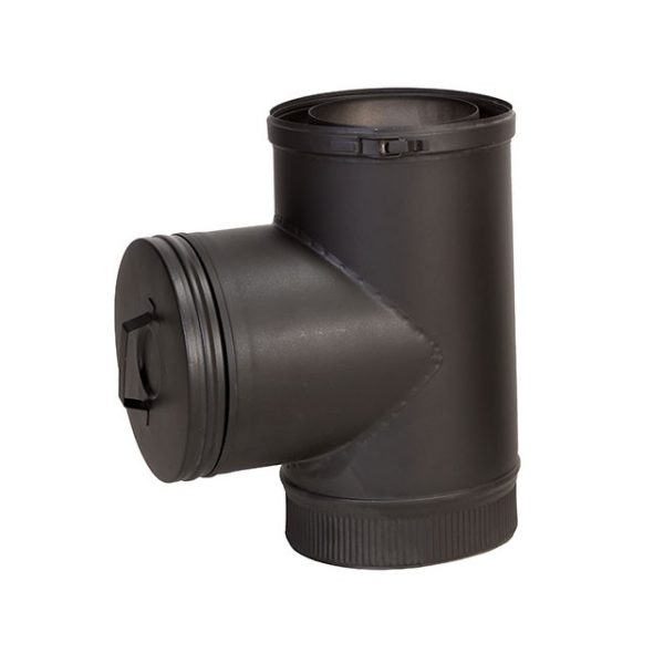 150/210 T-Piece 90Deg Insulated (Black S/S)