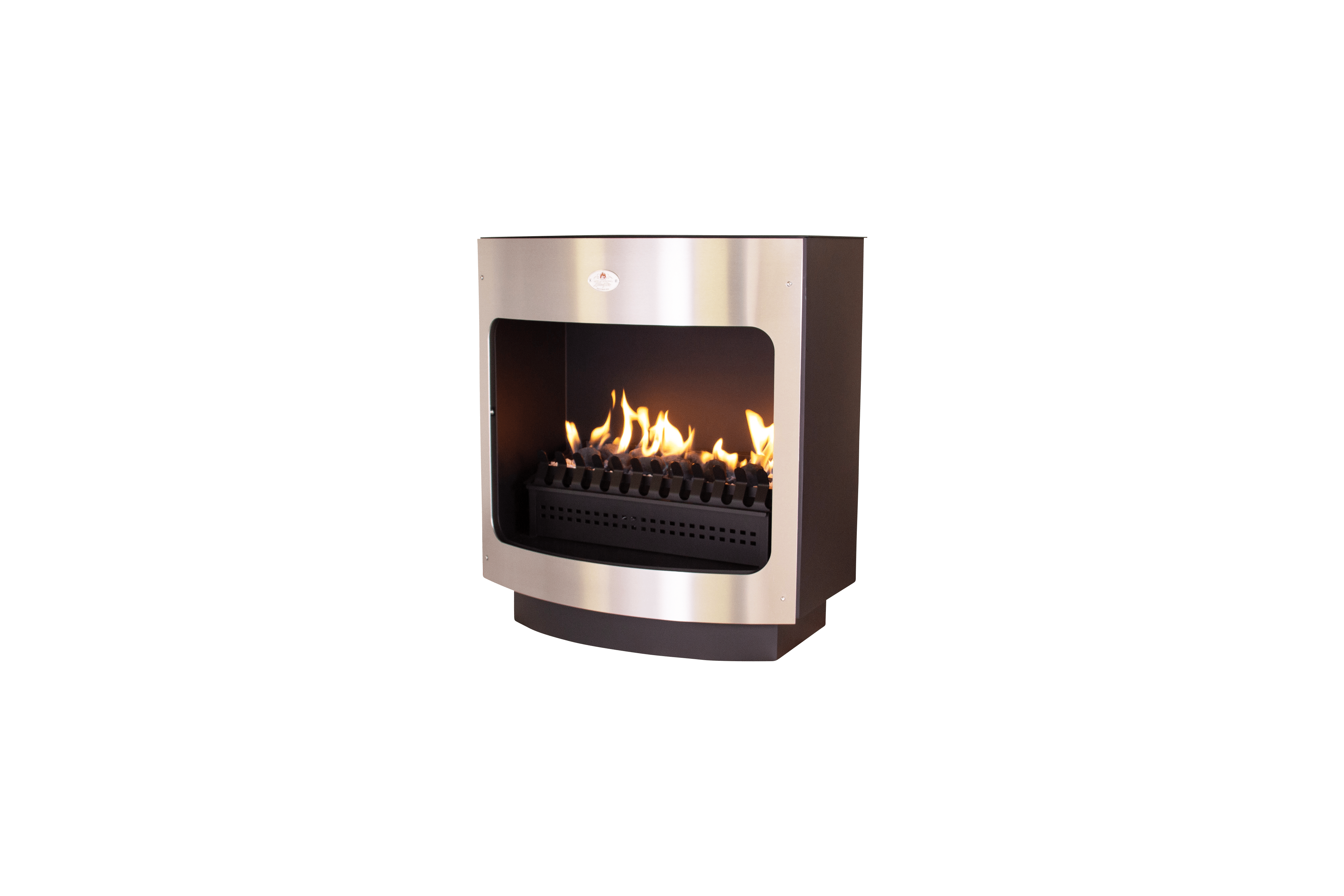 Maluti Gas Firebox Freestanding Model 760 Stainless Steel Facade (Coal Grate)