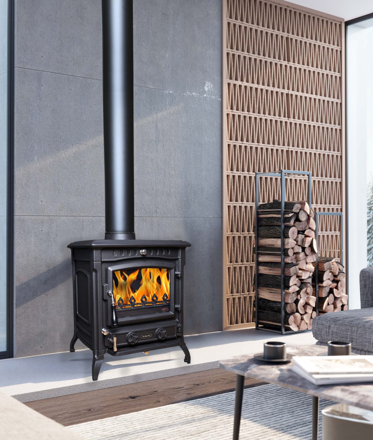 Wiking ME086 Freestanding Fireplace (9 - 11kW) - Image 4
