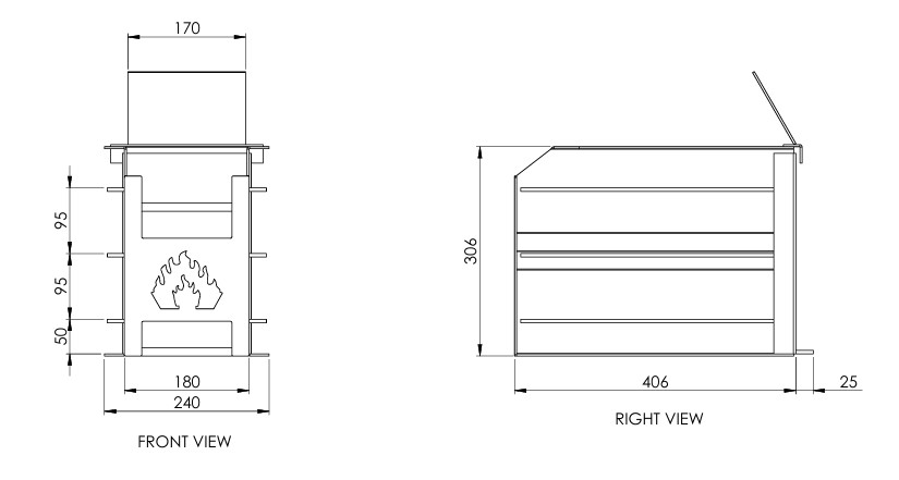 Home Fires Ember Maker for 800-1200 Dlx/Sdlx Built-in Braais - Image 2